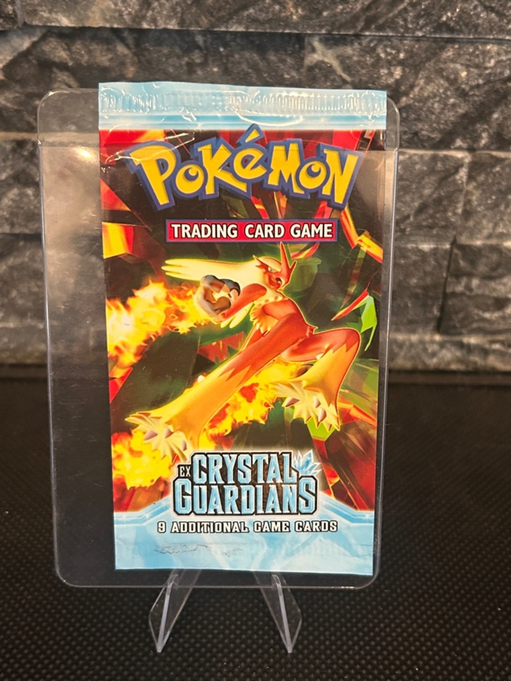 Pokemon EX Crystal Guardians EMPTY Booster Pack 2006 Blaziken Art‎